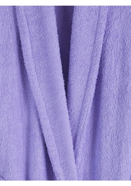 Lila Büyük Beden Şalyaka Cepli Bornoz Pamuklu Hamam Sauna Banyo Battal Kadın Erkek Unisex 3xl 4xl Bornoz fiyatları
