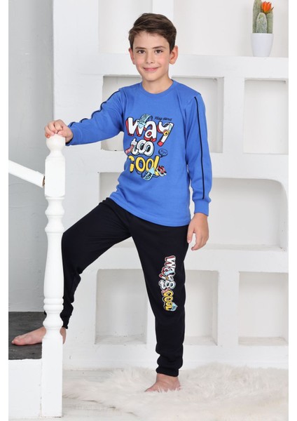 Way Too Cool Erkek Çocuk Pijama takımı - Mavi