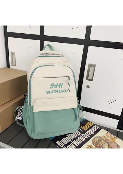 Büyük Kapasiteli, Mektup Baskılı, Kontrast Renkli Üniversite Öğrencisi Sırt Çantaları (Yurt Dışından)