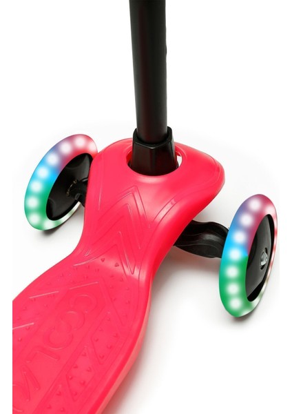 3 3 Toys - Dragon Işıklı Pembe Scooter - LED Işıklı Scooter - FR59458 3+ Yaş Pembe Pembe 3+ Yaş