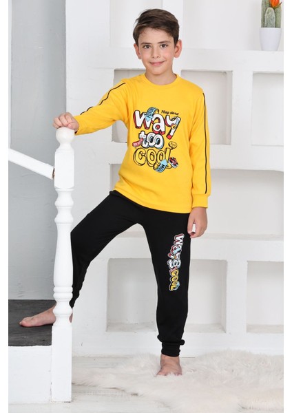 Way Too Cool Erkek Çocuk Pijama takımı - Sarı