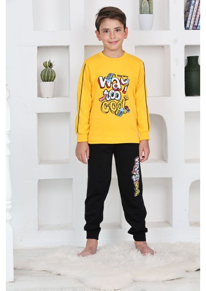 Way Too Cool Erkek Çocuk Pijama takımı - Sarı