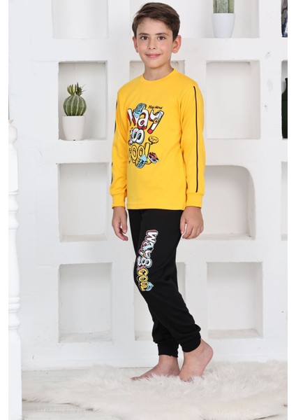 Way Too Cool Erkek Çocuk Pijama takımı - Sarı