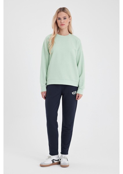 Kadın Rhona Ada Çayı Bisiklet Yaka Regular Fit 3 Iplik Sweatshirt
