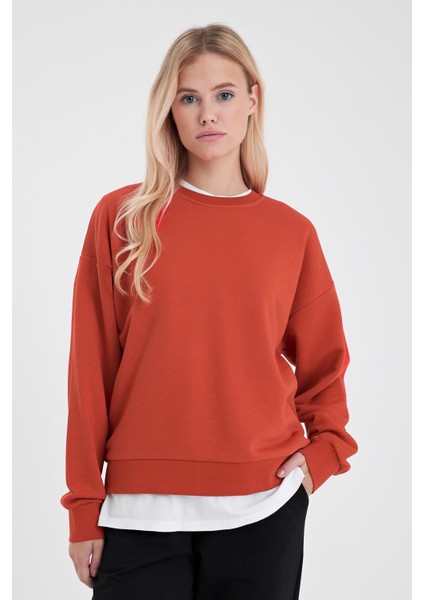Kadın Rhona Kırmızı Bisiklet Yaka Regular Fit 3 Iplik Sweatshirt fiyatları