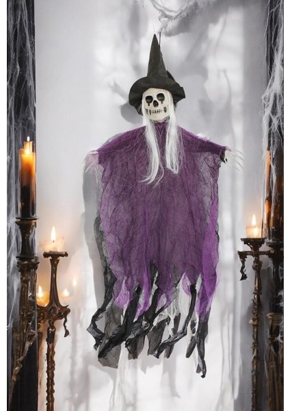 Halloween Dekoratif Şapkalı Iskelet 100CM AST6781 modelleri