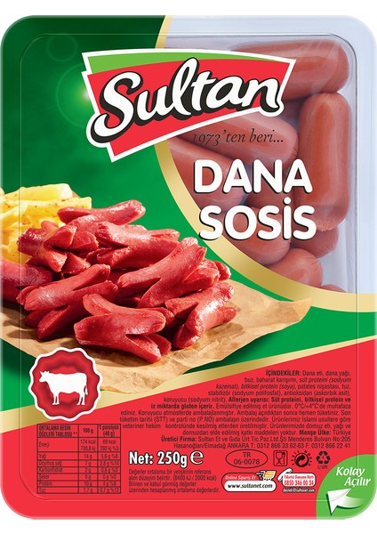 Etçi Kokteyl Sosis 250 gr