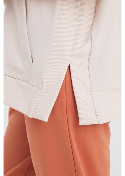 Kadın Gwen Taş Yanı Yırtmaçlı Fermuarlı Sweatshirt modelleri