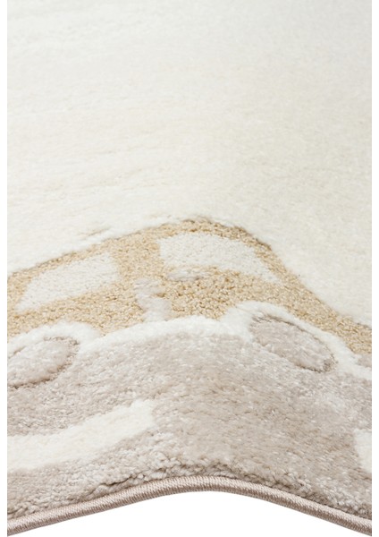 Pıccolo Pcl 01 Cream Multy Yuvarlak Pastel Renkli Hav Ve Toz Vermeyen Çocuk Halısı modelleri