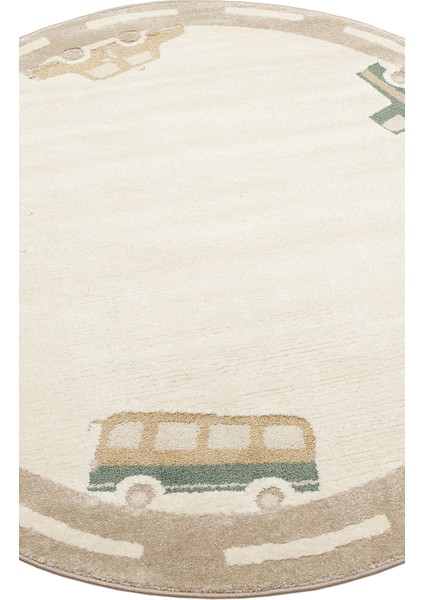 Pıccolo Pcl 01 Cream Multy Yuvarlak Pastel Renkli Hav Ve Toz Vermeyen Çocuk Halısı indirimleri