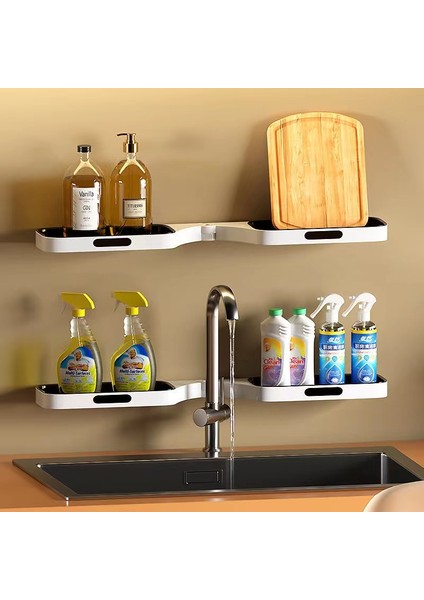 Mutfak Banyo Raf Duvara Monte Dönebilir Köşe Organizatör (Yurt Dışından)