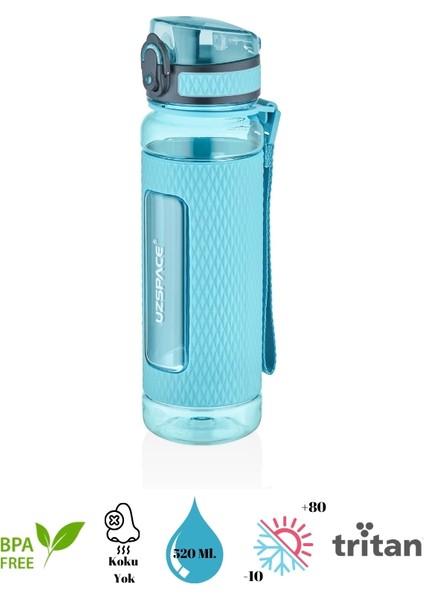 Chrystal Diamond Tritan Su Matarası – Slikon Korumalı - 520 ml