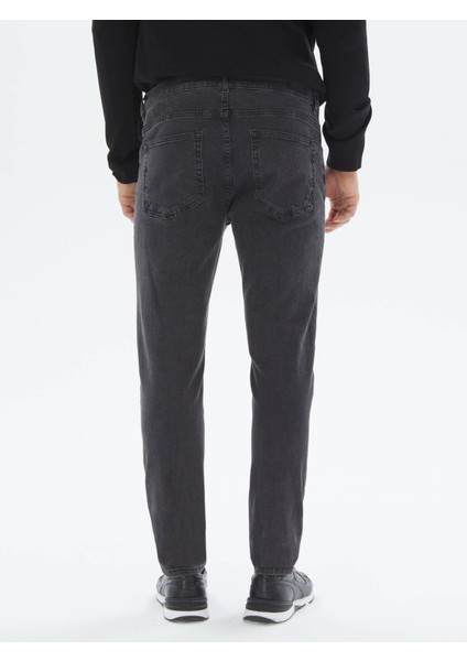Koyu Gri Super Slm Fit Denim Pamuk Karışımlı Pantolon indirimleri