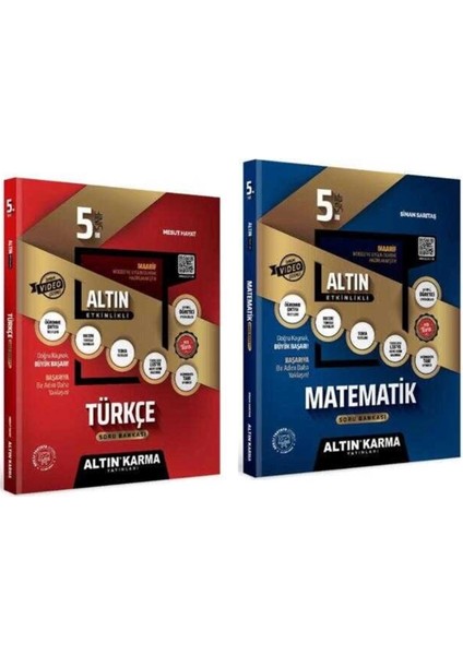 Altın Karma Yayınları 5. Sınıf Türkçe + Matematik Altın Etkinlikli Kazanım Soru Bankası