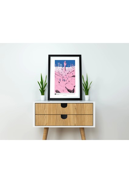 Pembe Temalı Kız Odası Dekor, Genç Yurt Odası Poster