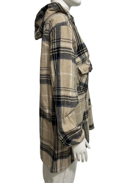 Büyük Beden Oversize Kapşonlu Oduncu Gömlek Renkli fiyatları