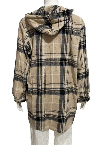 Büyük Beden Oversize Kapşonlu Oduncu Gömlek Renkli modelleri