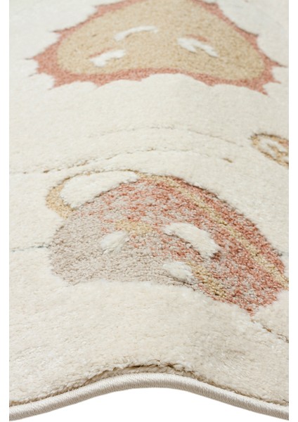 Pıccolo Pcl 02 Cream Multy Yuvarlak Pastel Renkli Hav Ve Toz Vermeyen Çocuk Halısı modelleri