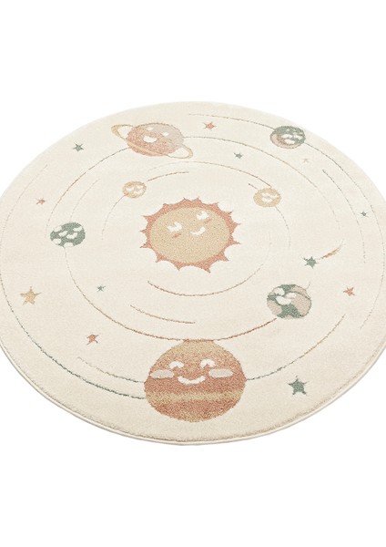 Pıccolo Pcl 02 Cream Multy Yuvarlak Pastel Renkli Hav Ve Toz Vermeyen Çocuk Halısı indirimleri