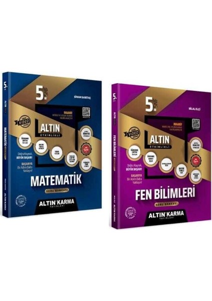 5. Sınıf Matematik + Fen Bilimleri Altın Etkinlikli Kazanım Soru Bankası
