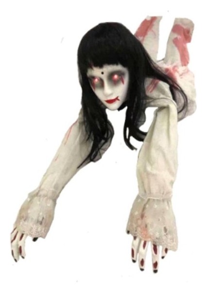 Halloween Sürünen Ölü Gelin Sesli Sensörlü -Pilli 90CM AST6730