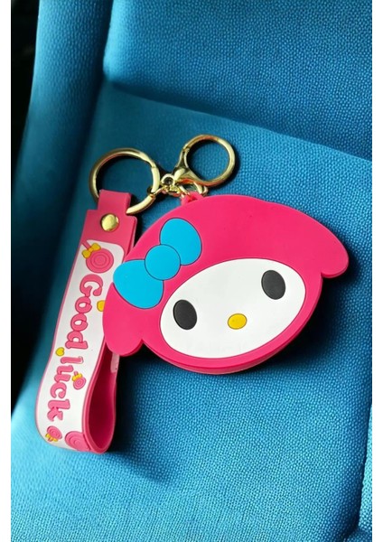 Hello Kitty Figürlü Pembe Silikon Anahtarlık Cüzdan