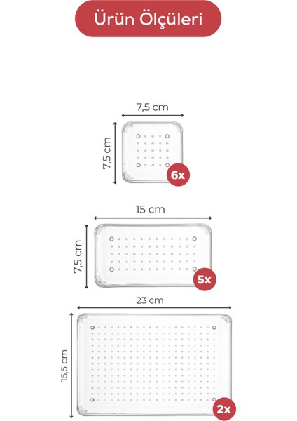 13 Parça Dolap Içi Çekmece Düzenleyici - Mutfak Çekmece Içi Kaşıklık Organizer