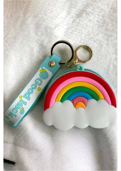 Yeşil Gökkuşağı Figürlü Silikon Anahtarlık Cüzdan fiyatları