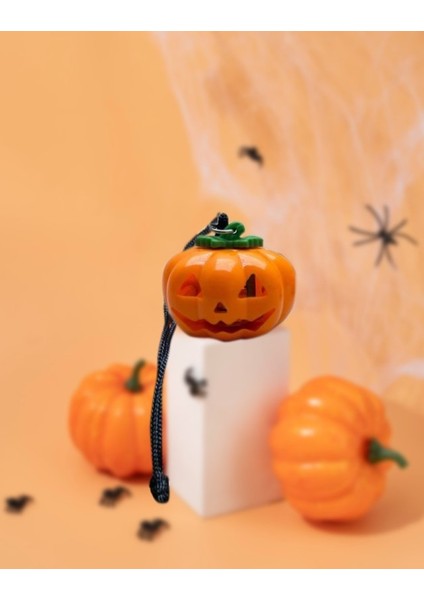 Halloween Balkabağı Işıklı 3 Fonksiyonlu Kolye AST6639