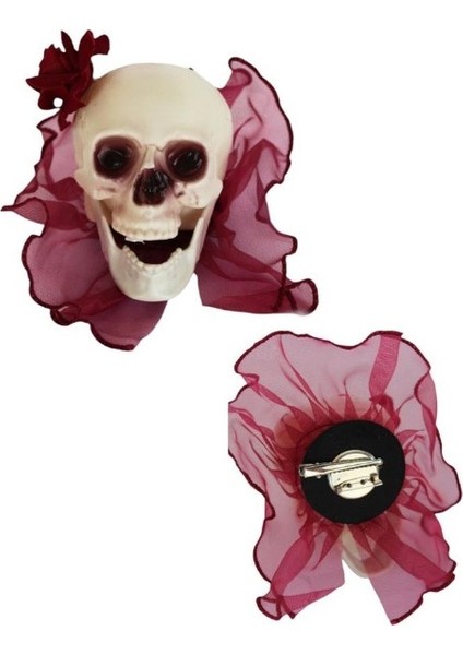 Halloween Kuru Kafa Toka-Broş Bordo fiyatları