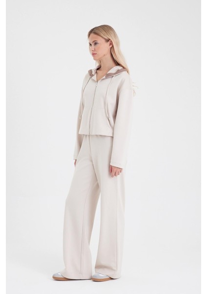 Kadın Jovie Kemik Yumuşak Dokulu Yüksek Bel Wide Leg Pantolon (Cupro) fiyatları