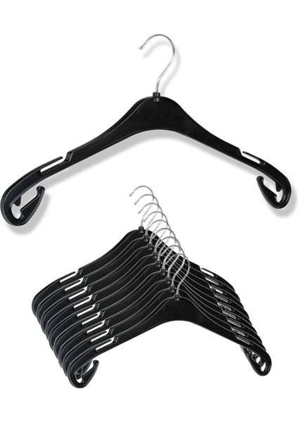 Gömlek, Tshirt, Bluz Askısı, Plastik Siyah Askı (10 Adet)