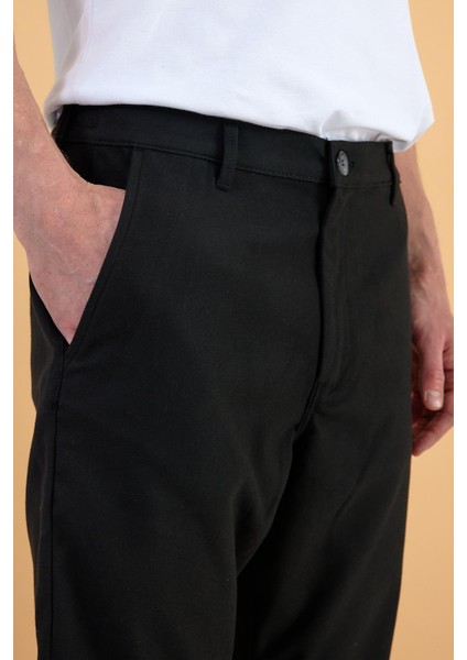Erkek Ken Siyah Beli Lastikli Kaşe Pantolon modelleri