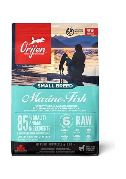 Orijen Small Breed Marine Fish Deniz Balıklı Küçük Irk Yetişkin Köpek Maması 1.8 kg - 064992722524