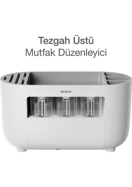 ecoco Tezgah Üstü Bölmeli Baharatlıklı Çekmeceli Mutfak Düzenleyici indirimleri