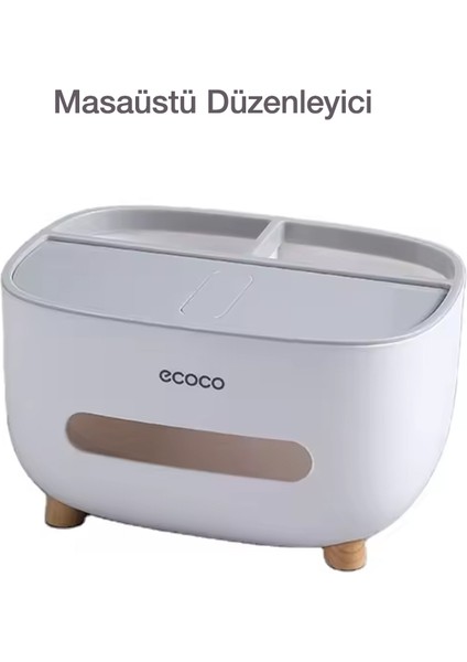 ecoco Çok Amaçlı Bölmeli Peçetelik ve Saklama Kutusu