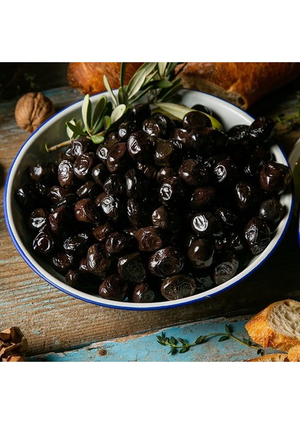 Taş Baskı Gemlik Duble Iri Yağlı Salamura Siyah Zeytin 1500 gr