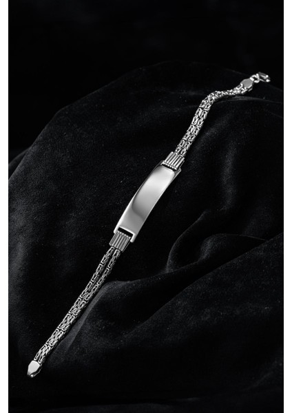 Erkek Gümüş Bileklik - Isim Yazılan 2.8 mm Çift Yuvarlak Kral Zincir Erkek Bileklik fiyatları