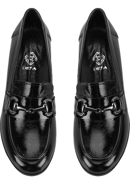 Presley Siyah Kadın Aerocomfort Topuklu Deri Loafer fırsatları