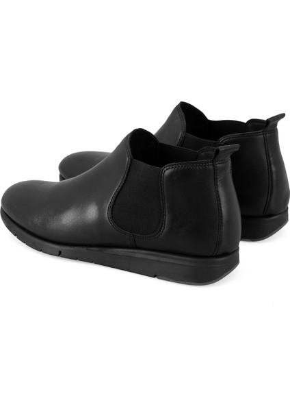 Kayley Siyah Kadın Aerocomfort Lastikli Deri Chelsea Bot indirimleri