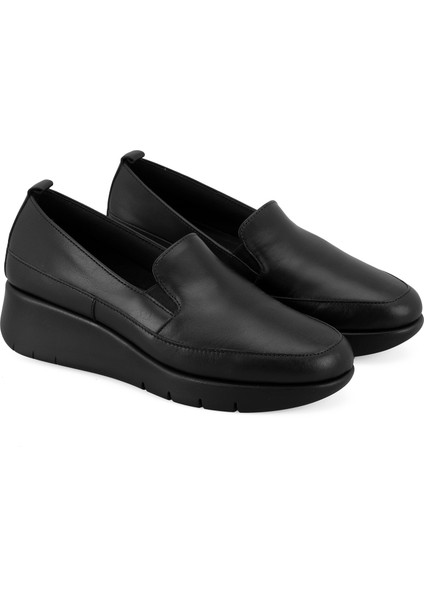 Kailey Siyah Kadın Aerocomfort Deri Günlük Ayakkabı