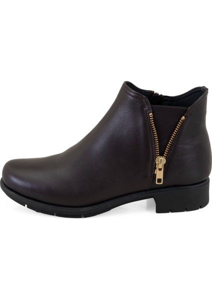 Karlee Kahve Kadın Aerocomfort Fermuarlı Deri Bot modelleri