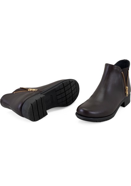 Karlee Kahve Kadın Aerocomfort Fermuarlı Deri Bot fırsatları