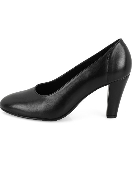 Desirae Siyah Kadın Aerocomfort Topuklu Deri Klasik Ayakkabı modelleri