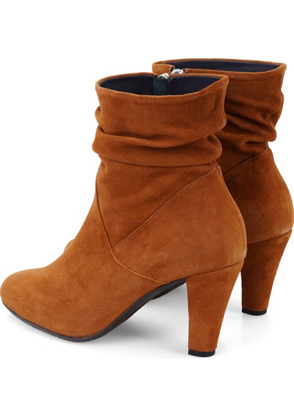 Belen Taba Kadın Aerocomfort Fermuarlı Topuklu Deri Bot fırsatları