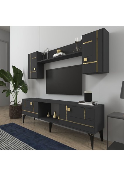 Maderadh Tv Ünitesi Antrasit Altın fiyatları