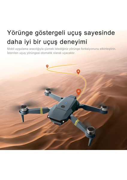 E58 Drone Yeni Fırçasız Motor 2batarya Ile 30DAKİKA Uçuş Süresi Hd 720P Çift Kameralı Taşıma Çantalı