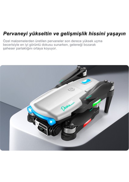 S98 Drone Fırçasız Motor 2 Batarya ile 30 Dakika Uçuş Süresi Wifi 1080P Hd Çift Kameralı Işıklı Taşıma Çantalı