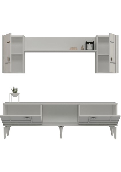 Maderadh Tv Ünitesi Beyaz Gümüş modelleri