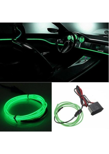 Araç Içi Torpido Şerit Ledi Renkli Ip Neon Led 2 Metre Yeşil fiyatları